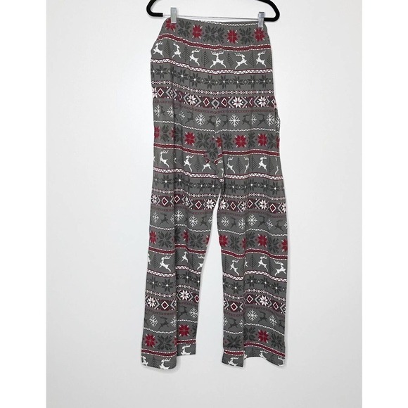 NWT PajamaGram Nordic Christmas Pajamas Set Stretch Men's Gray Size X Large - Picture 5 of 9